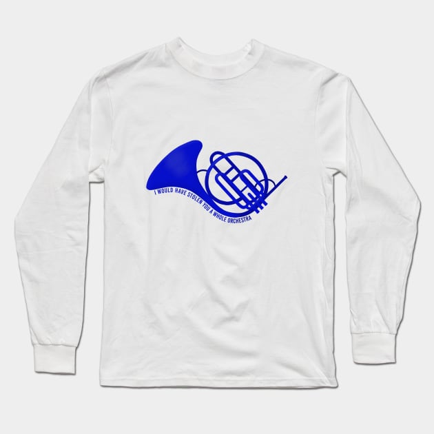 Blue French Horn - HIMYM Long Sleeve T-Shirt by ilustraelleg